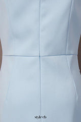 sabrina 3d flower Midi Dress in Blue