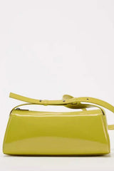 Jamie Mirror Leather Baguette Bag