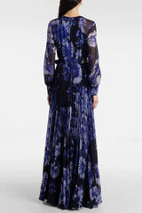 jacqueline v-neck silk maxi dress in black