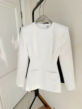 hedda Crepe Suit mini Dress in white