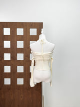 ava white Lace Knitted Fishbone Top Hip Skirt Two-Piece Set