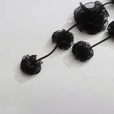 cheryl 3D flowers Sleeveless mini dress in black