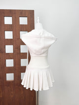 Cliffa Sleeveless Knit Mini Dress - White