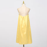 edwina applique floral Embroidered Mini Dress in yellow