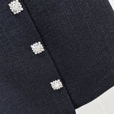 tabitha Boucle Collared tweed Mini Dress in black