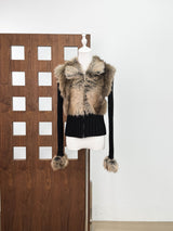 geraldine Faux Fur Knit Coat