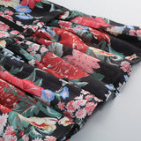 carlin floral print cutout layer maxi dress