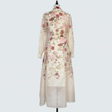 shirley Long Sleeve floral Printed Woven Maxi Dress