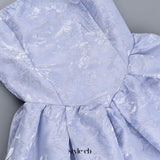 deborah Halterneck Floral Flare Mini Dress in blue