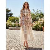 shirley Long Sleeve floral Printed Woven Maxi Dress