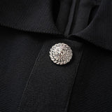 kristin Black Knitted Mini Dress