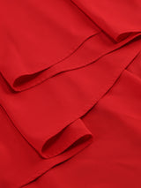 winifred 3d flower strap maxi dress in red