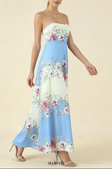 agatha floral print strap midi dress