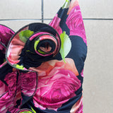 denise Floral Ruched Mini dress in purple