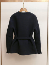 sigrid navy blue 4-pocket tweed jacket