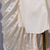 quintina Off Shoulder Pleated Maxi Dress in apricot