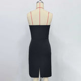 yuri Skeleton tassel embellished Bustier mini Dress in black