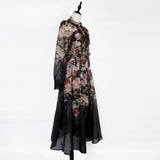 shirley Long Sleeve floral Printed Woven Maxi Dress