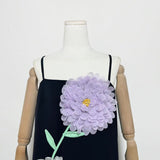 kristin Buttercup Embroidered Maxi Dress in Black