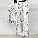 kimberley floral Printed suit jacket & trousers set