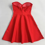julie Strapless Diamond Bandage Mini Dress