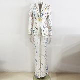 kimberley floral Printed suit jacket & trousers set