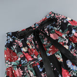 carlin floral print cutout layer maxi dress