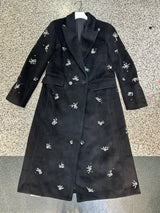 philippa crystal embellished Coat in black