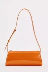 Jamie Mirror Leather Baguette Bag