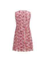 Sleeveless Flower Mini Dress In Pink