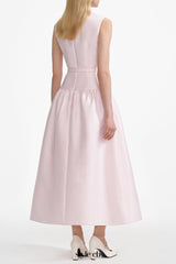 jocelyn Bowknot-Side Bandage Strapless maxi Dress in black