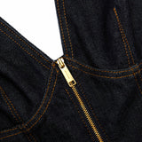 sally Indigo Denim Midi Dress