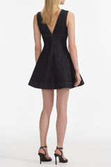 elizabeth Indigo Denim Mini Dress