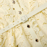 ingrid Yellow Lace Maxi Dress