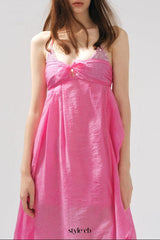 Rose Jacquard Patchwork Asymmetric Ruffle Tailored Dress