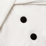 penny Off Shoulder Knit Midi Dress in Cream