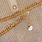 ellen Gold Lurex Ribbed Knit Maxi Dress