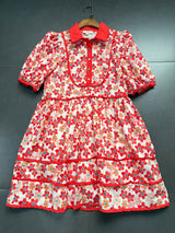 Floral Print Collared Mini Dress