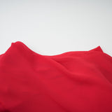 CLARABELLE RUCHED DRAPED MINI DRESS IN RED