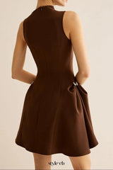 Asymmetrical Flared Mini Dress