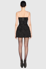 Santos Jacquard Beaded Cape - Black