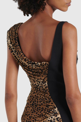 Sayera Leopard Ruched Maxi Dress