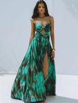 Ink Pattern Print Swimsuit for Women