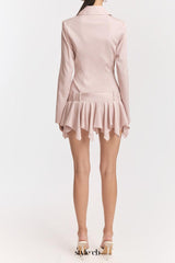 dinah Umbrella tail hem Shirt mini Dress in pink