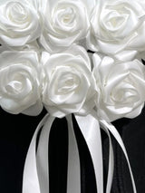 gladys Strapless 3d Floral Corset A-Line Dress in black