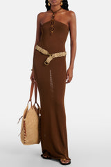 Halter Knitted  Maxi Dress