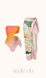 STRAPLESS OMBRE SWIMWEAR