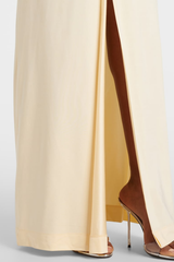 Trisa Crystal Embellished Cutout Maxi Dress - Yellow