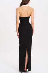 Tsanko Halter Maxi Bandage Dress