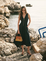 sally Indigo Denim Midi Dress